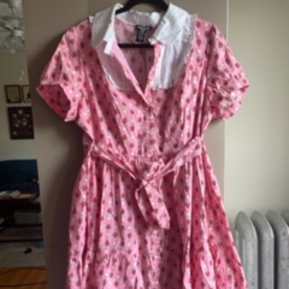 Hot Topic Strawberry Dress with Peter Pan Collar